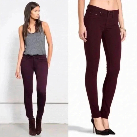Rag & Bone Legging Skinny Jeans in Mulberry Size 27 - Picture 1 of 10
